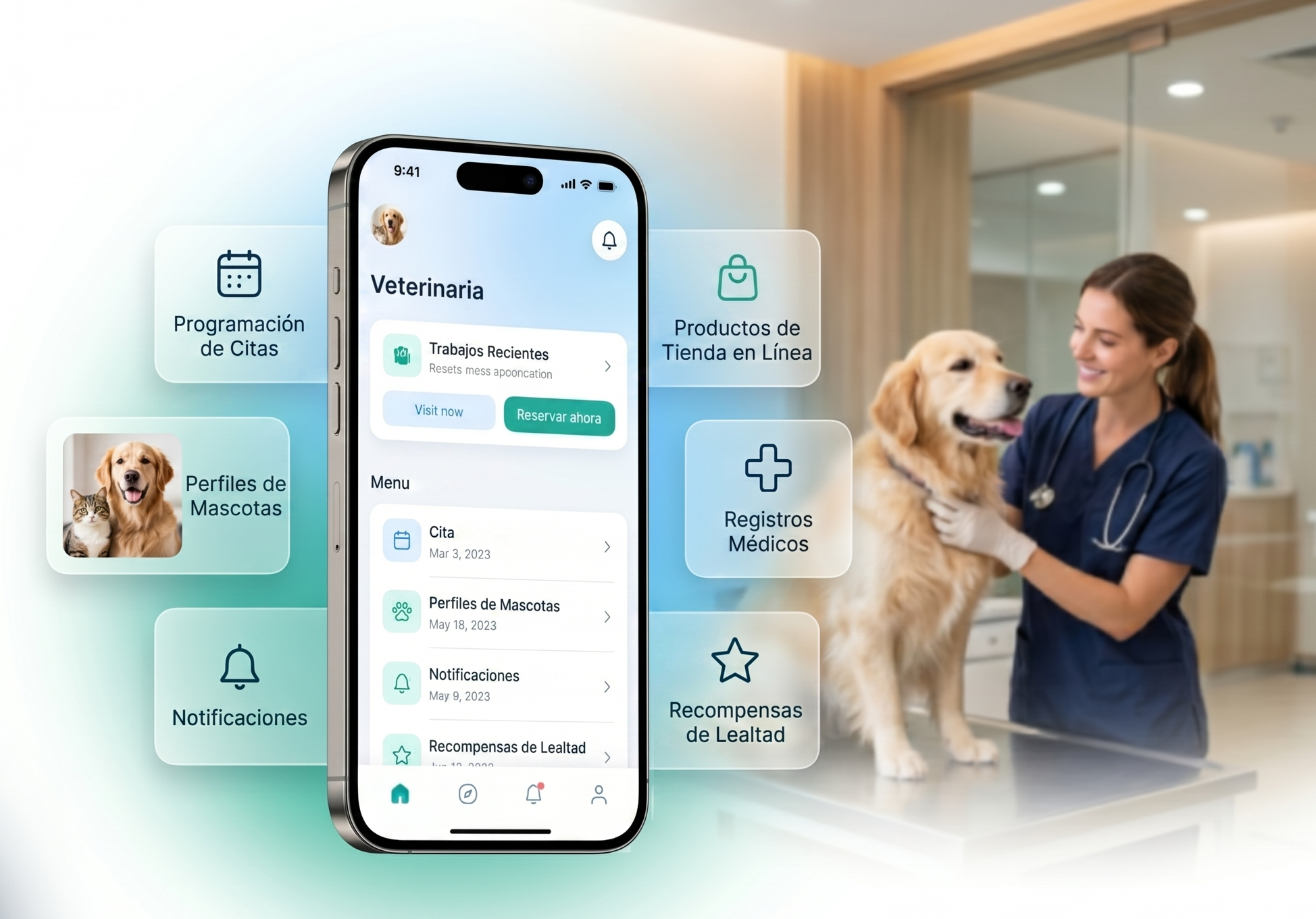 Mockup premium del ecosistema VetSuite
