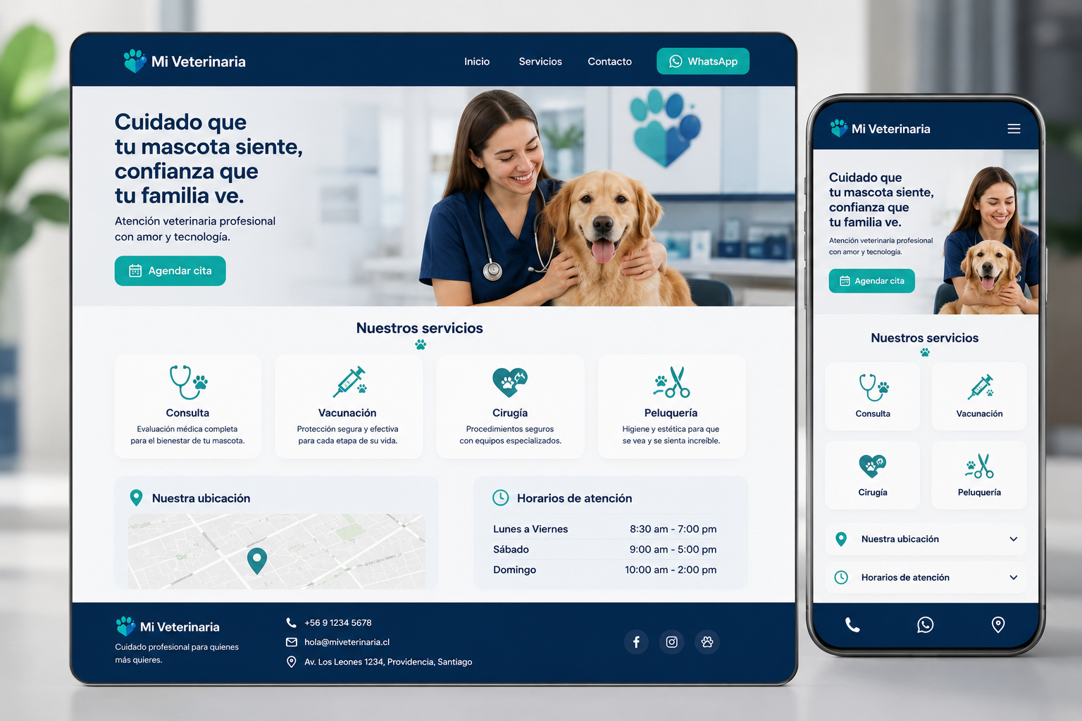 Web veterinaria creada por VetSuite